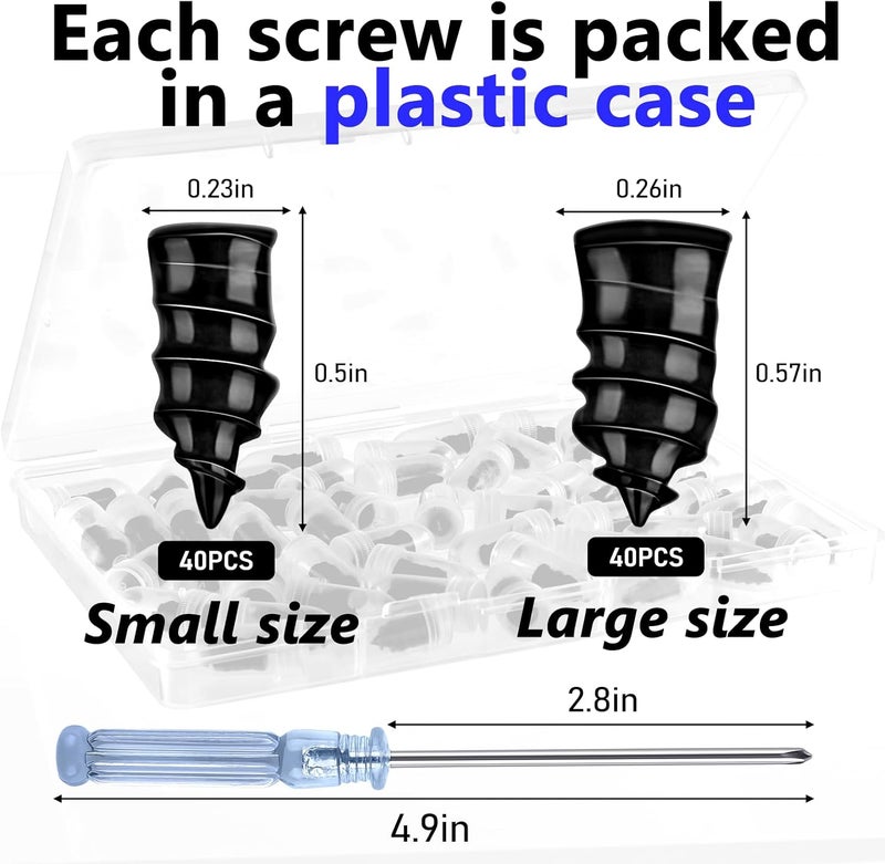 NACHLYNN 80 Pcs Tire Repair Nails Tool Self-Service Tire Repair Nail Self-Tapping Nail Rubber Screw for Car Motorcycle Truck - Image 2